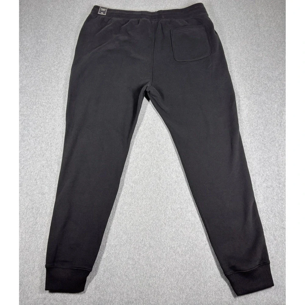 Abercrombie & Fitch Men's Soft Sweatpants‎ Cinch Black Fleece XXL 2XL NWT